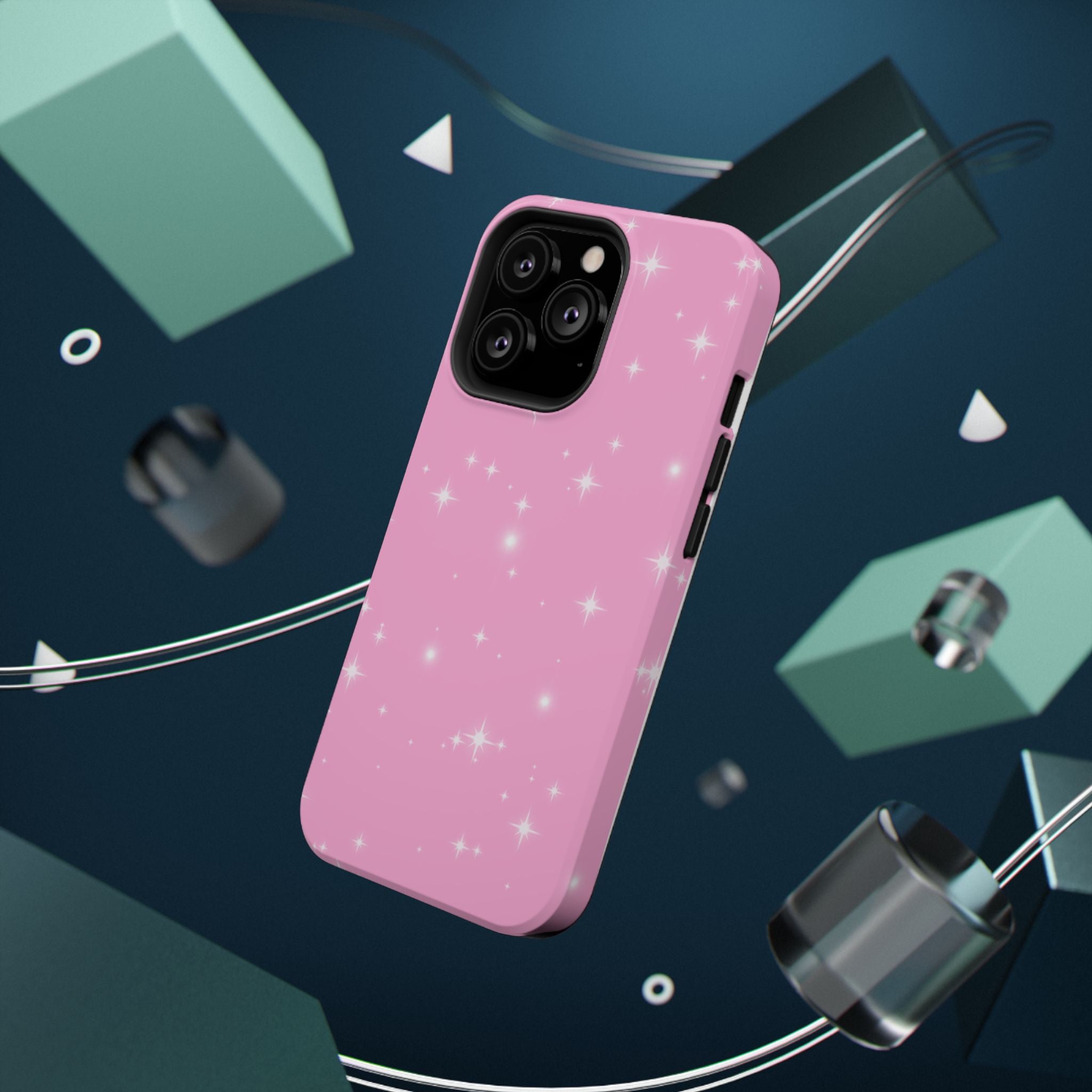 Sparkling Pink Impact-Resistant MagSafe Phone Case