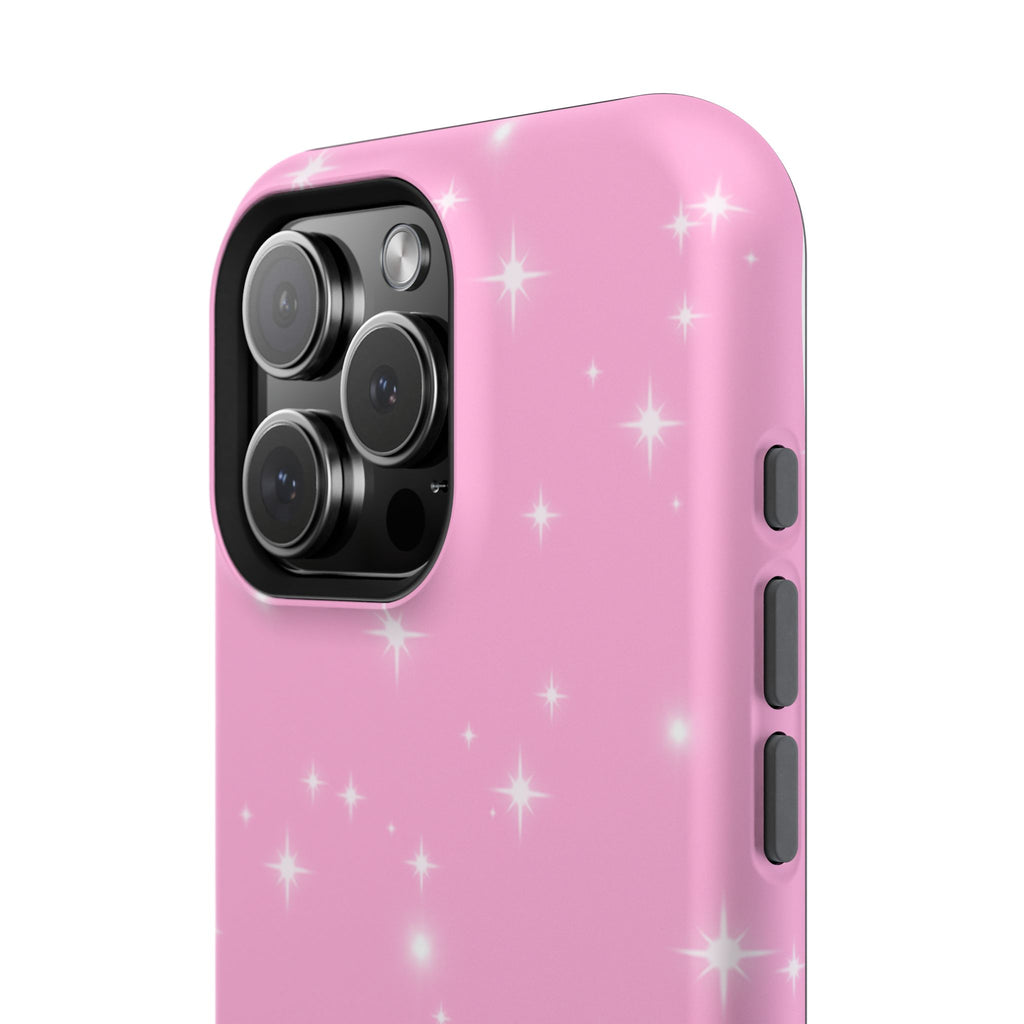 Sparkling Pink Impact-Resistant MagSafe Phone Case