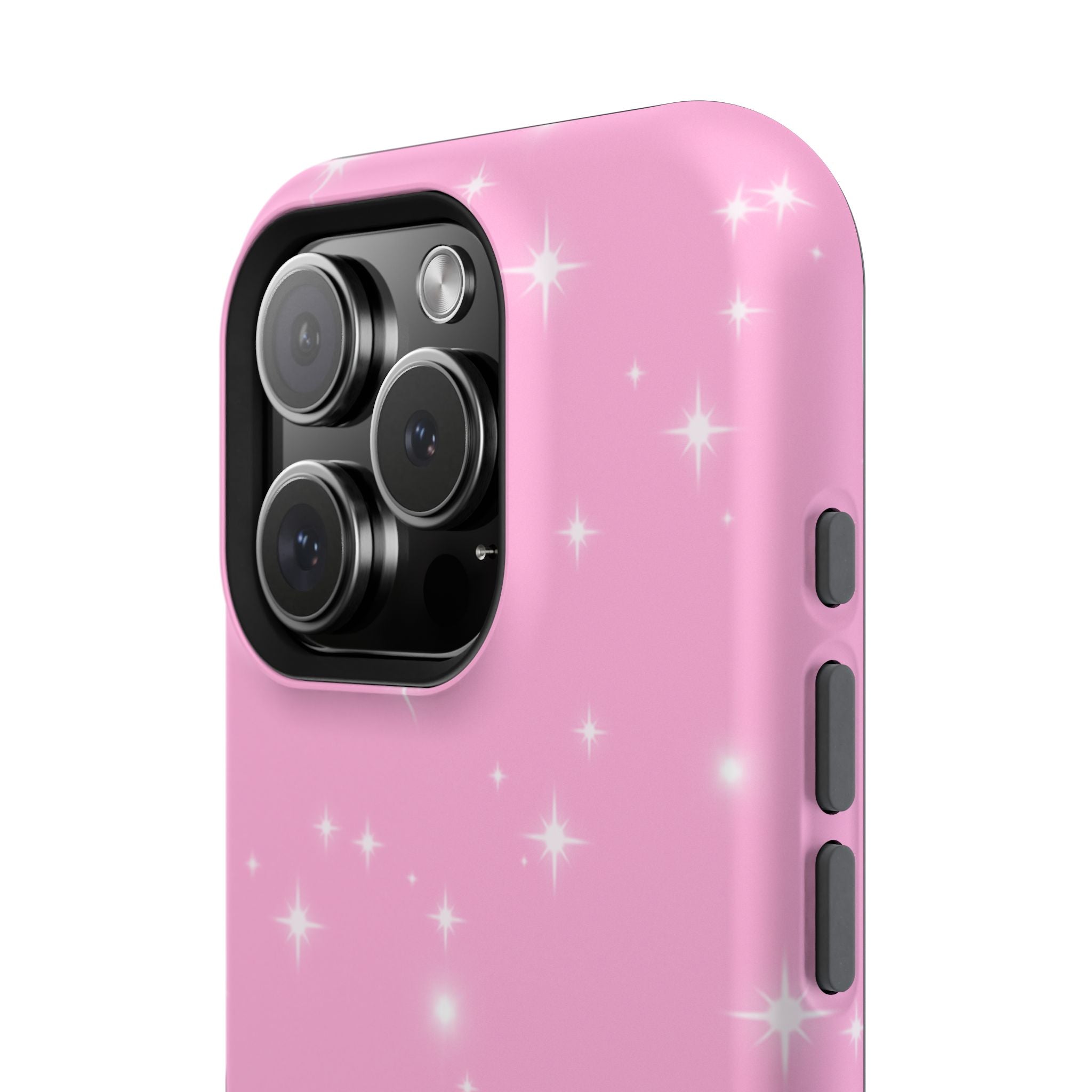 Sparkling Pink Impact-Resistant MagSafe Phone Case