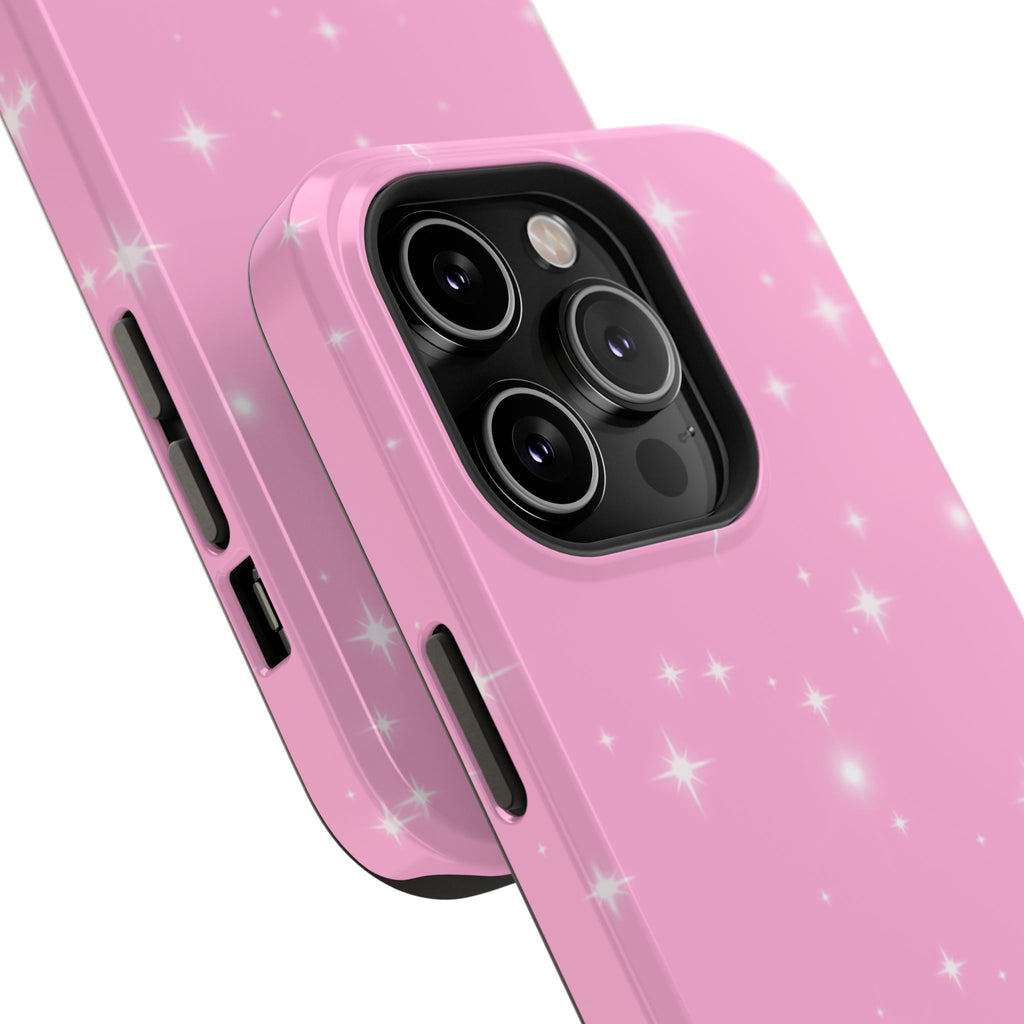 Sparkling Pink Impact-Resistant MagSafe Phone Case
