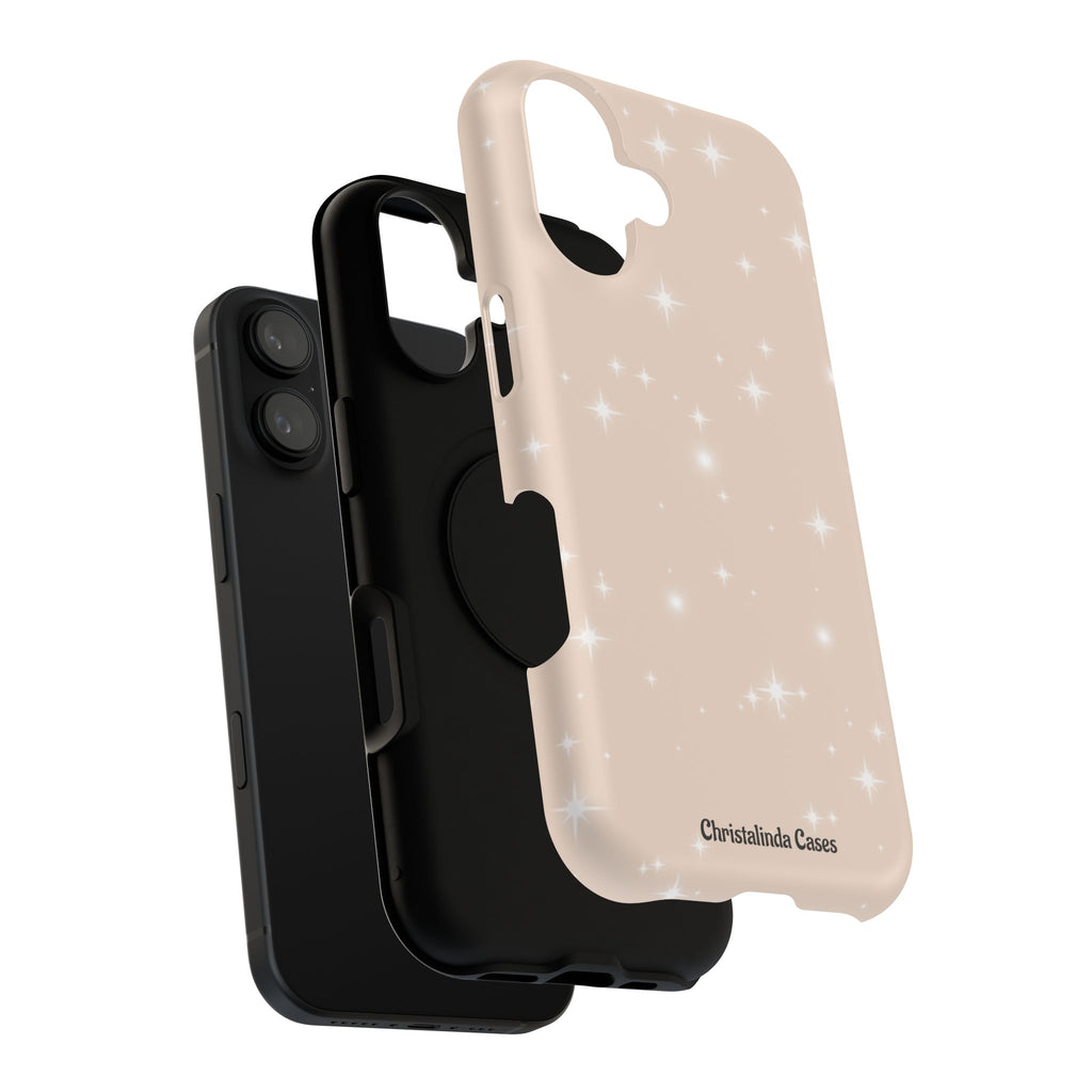 Sparkling Beige Impact-Resistant MagSafe Phone Case