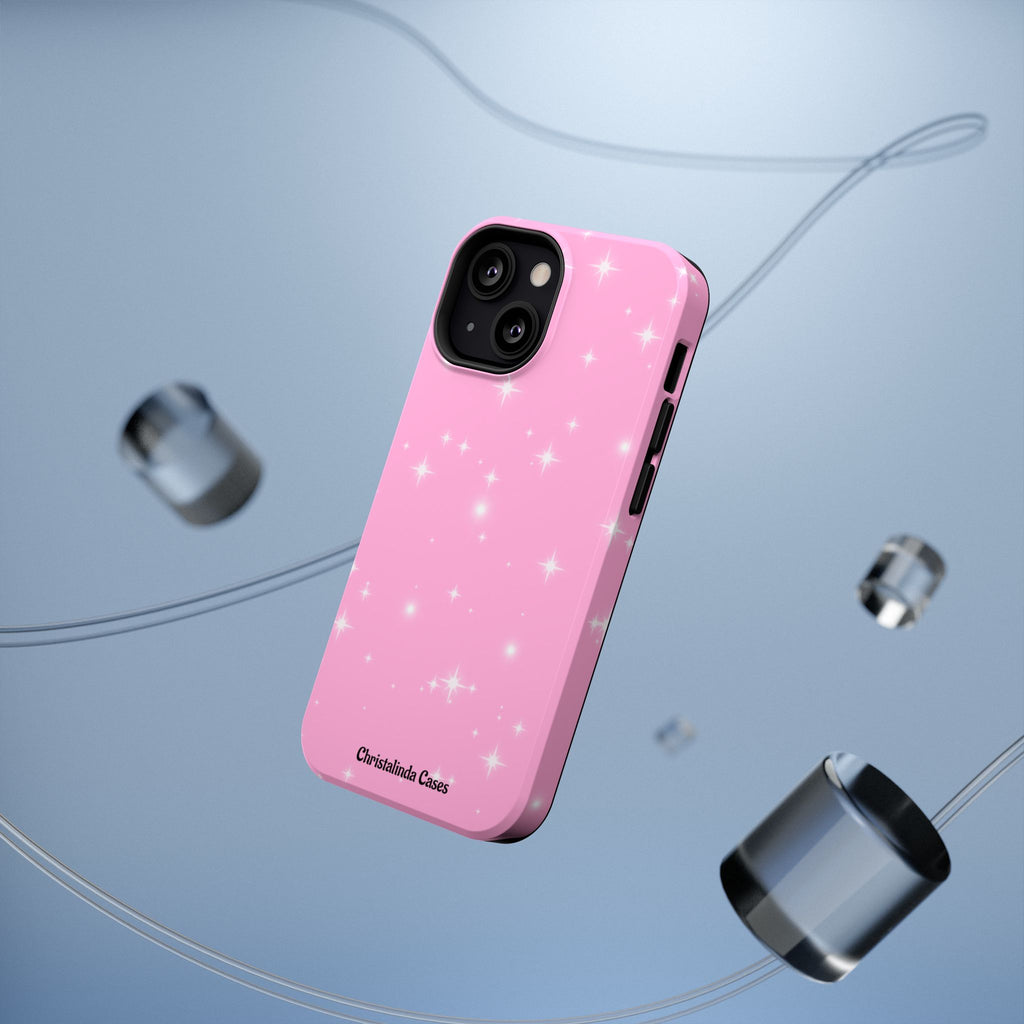 Sparkling Pink Impact-Resistant MagSafe Phone Case