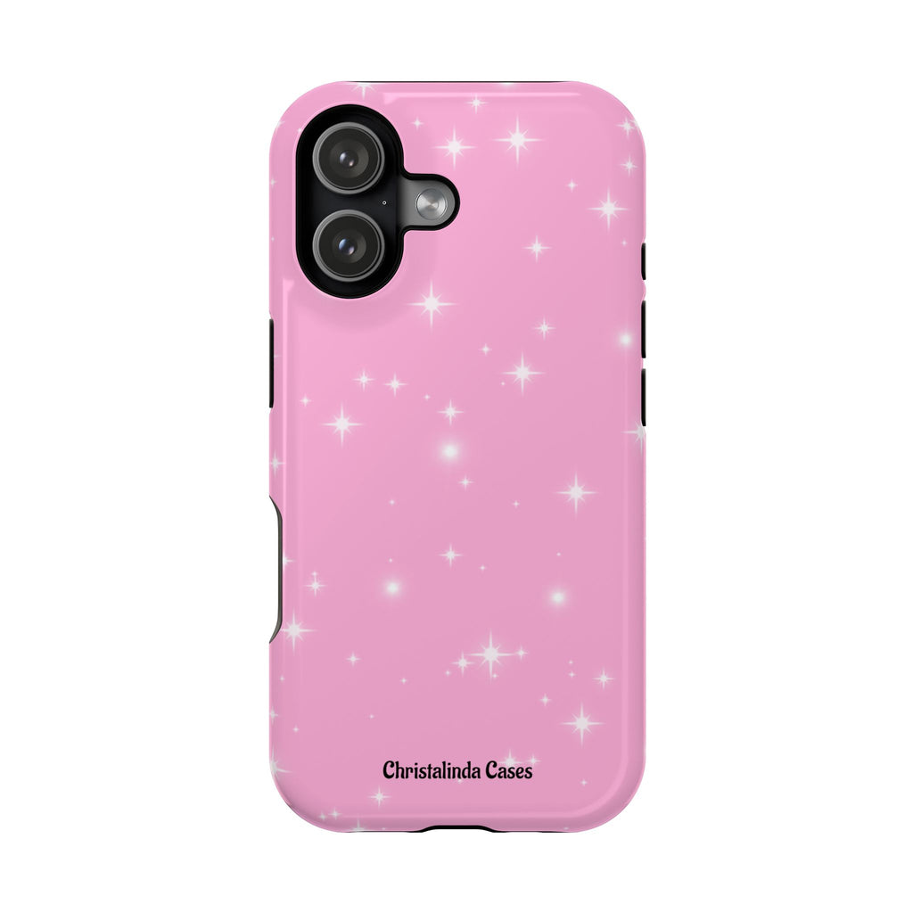 Sparkling Pink Impact-Resistant MagSafe Phone Case