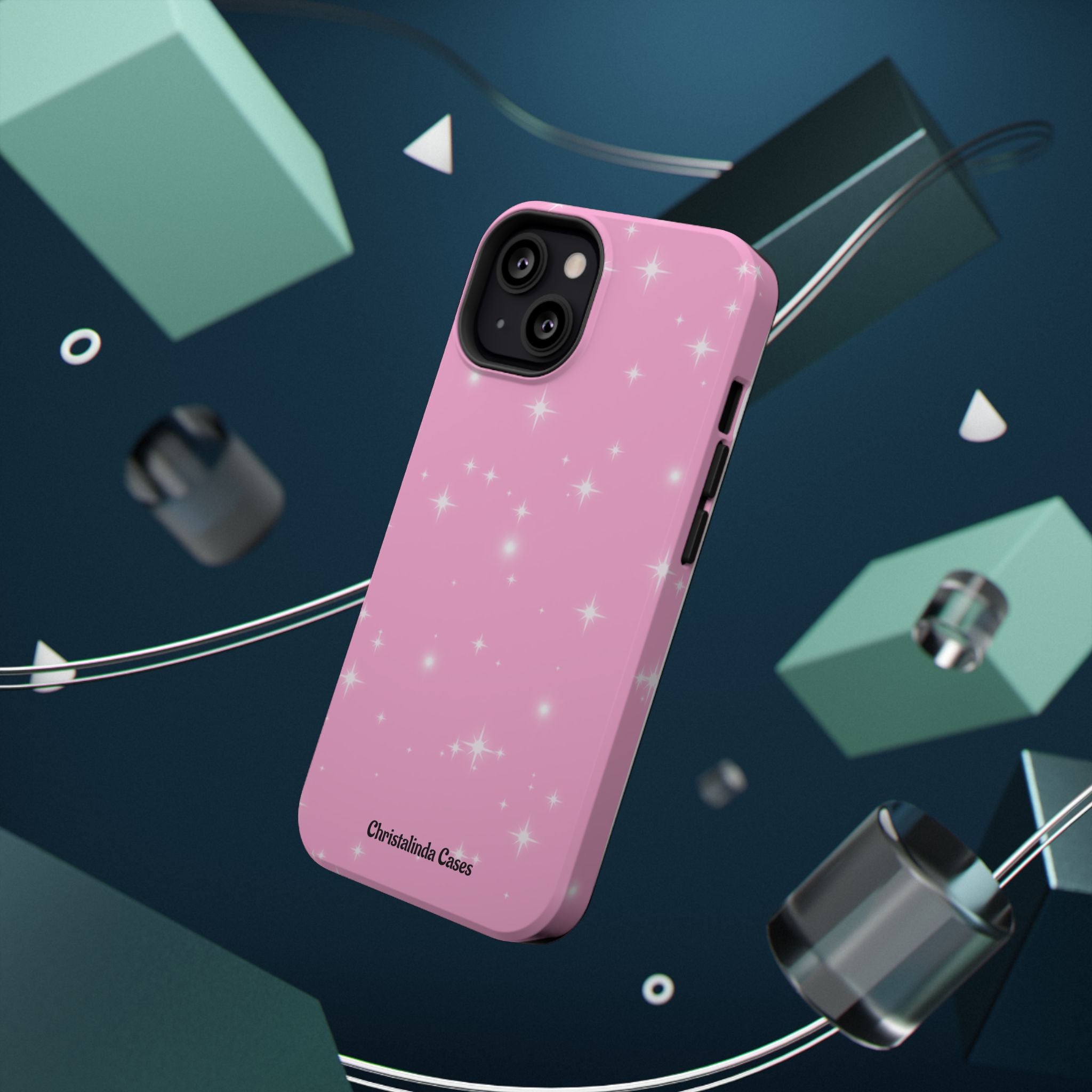 Sparkling Pink Impact-Resistant MagSafe Phone Case