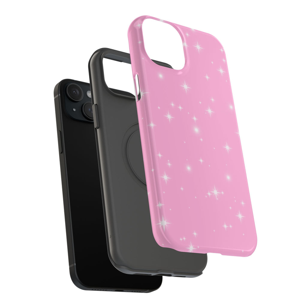 Sparkling Pink Impact-Resistant MagSafe Phone Case