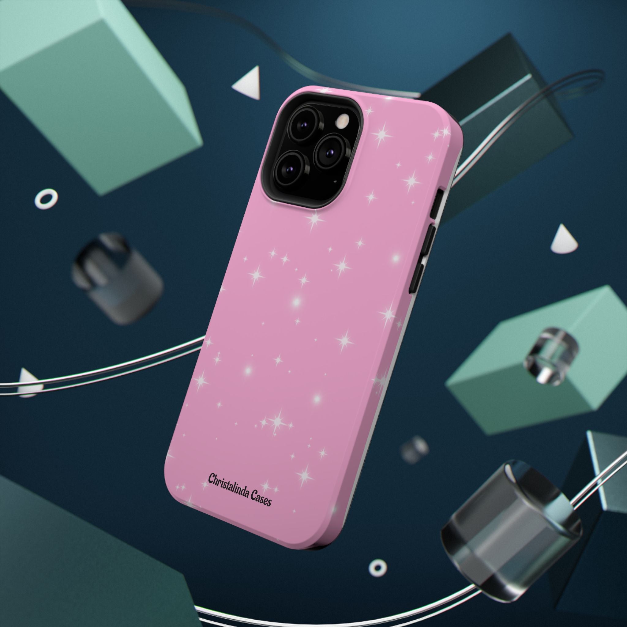 Sparkling Pink Impact-Resistant MagSafe Phone Case