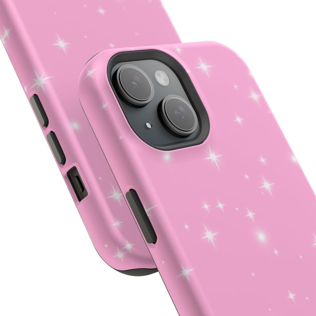 Sparkling Pink Impact-Resistant MagSafe Phone Case