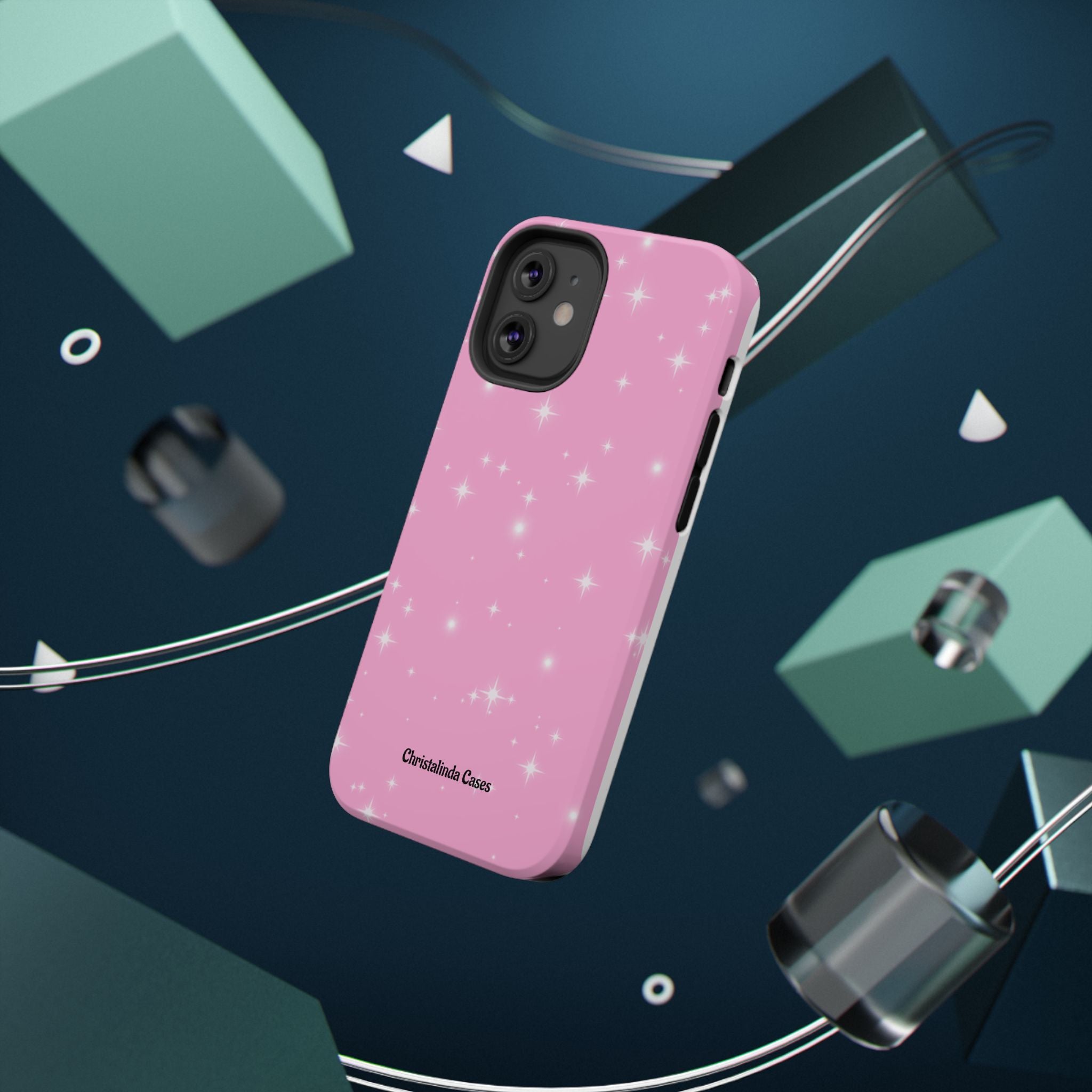 Sparkling Pink Impact-Resistant MagSafe Phone Case