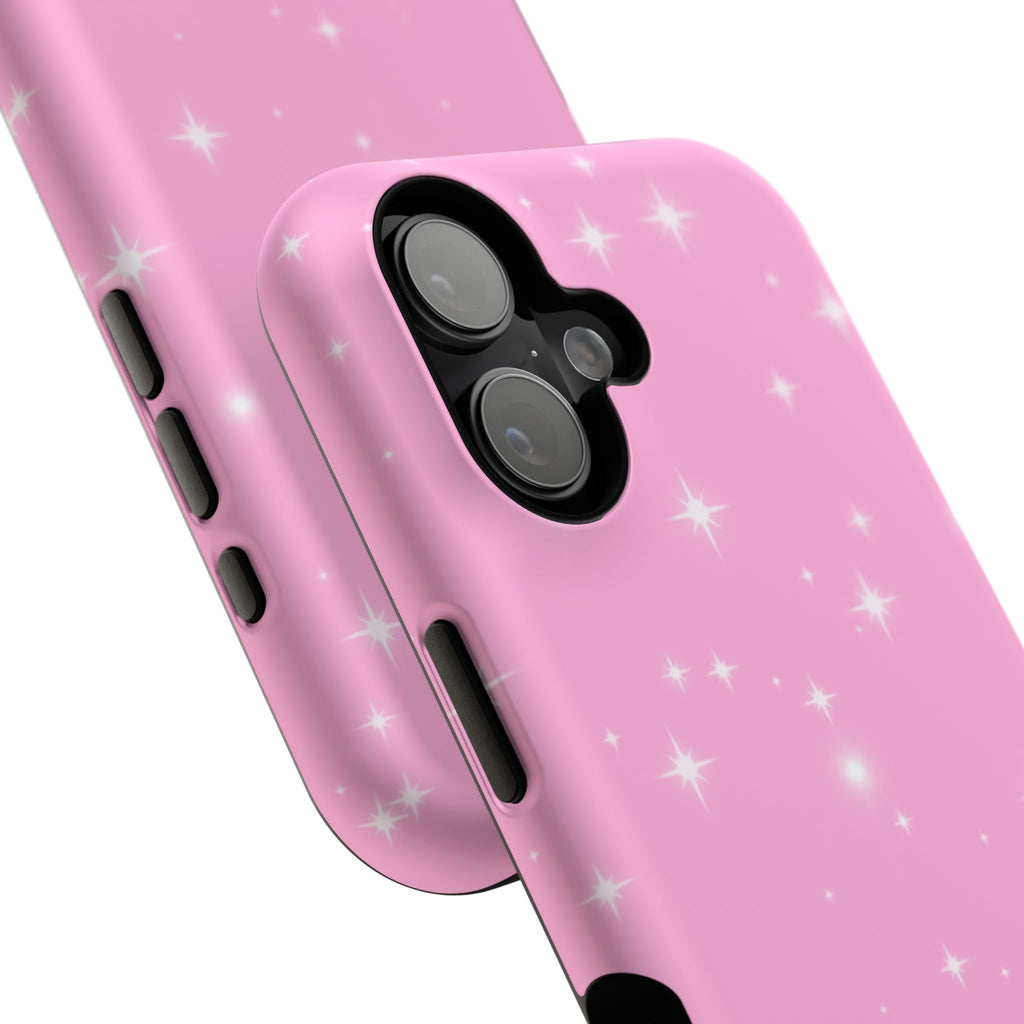 Sparkling Pink Impact-Resistant MagSafe Phone Case