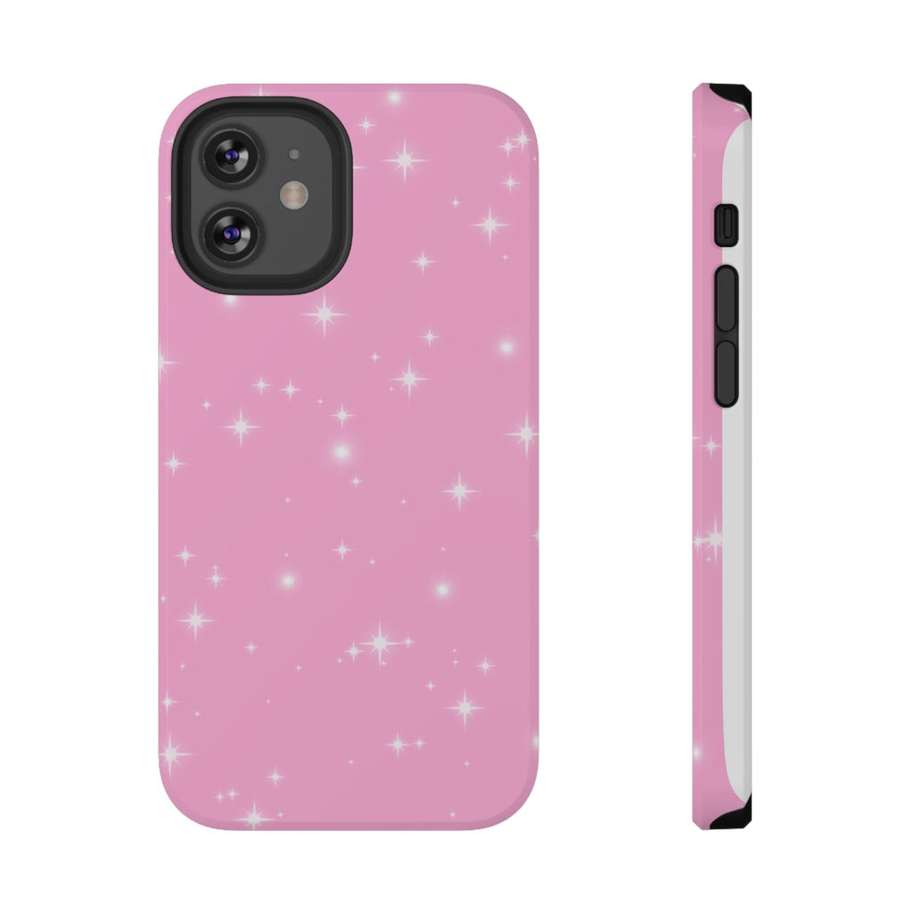 Sparkling Pink Impact-Resistant MagSafe Phone Case