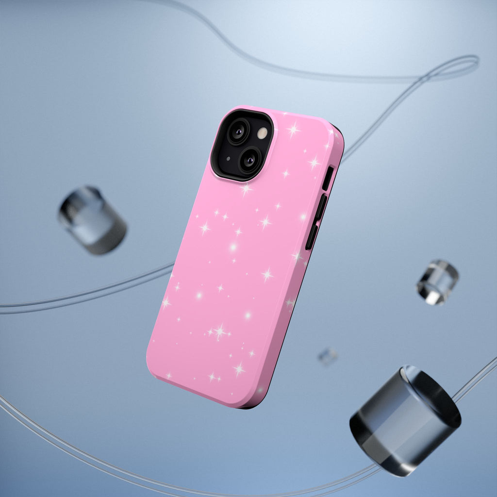 Sparkling Pink Impact-Resistant MagSafe Phone Case