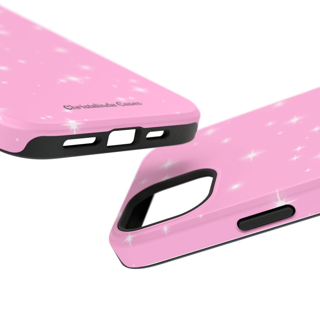 Sparkling Pink Impact-Resistant MagSafe Phone Case