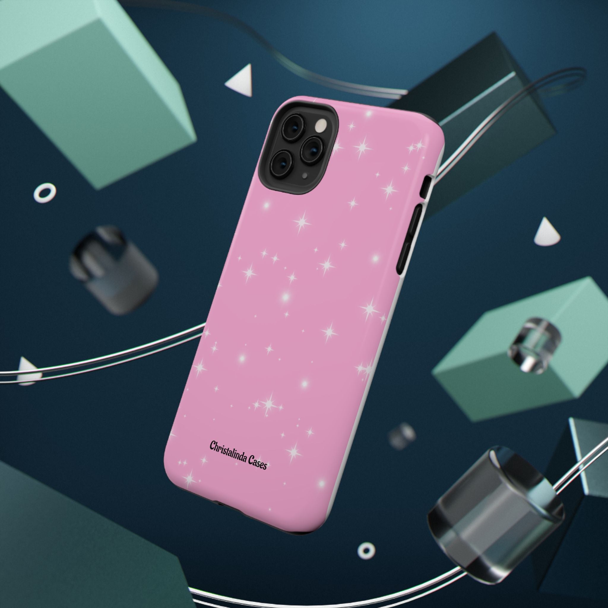 Sparkling Pink Impact-Resistant MagSafe Phone Case