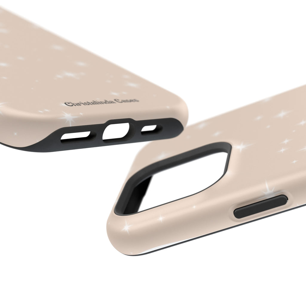 Sparkling Beige Impact-Resistant MagSafe Phone Case