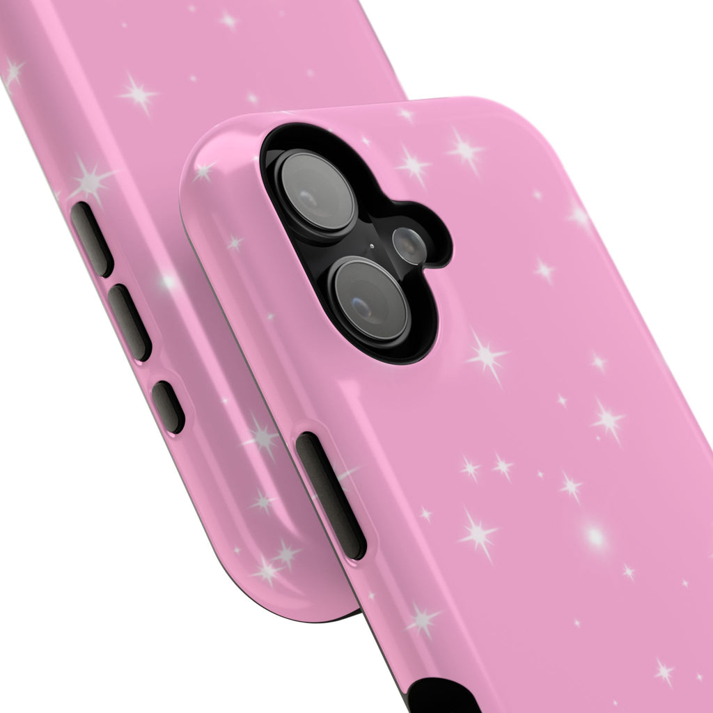 Sparkling Pink Impact-Resistant MagSafe Phone Case
