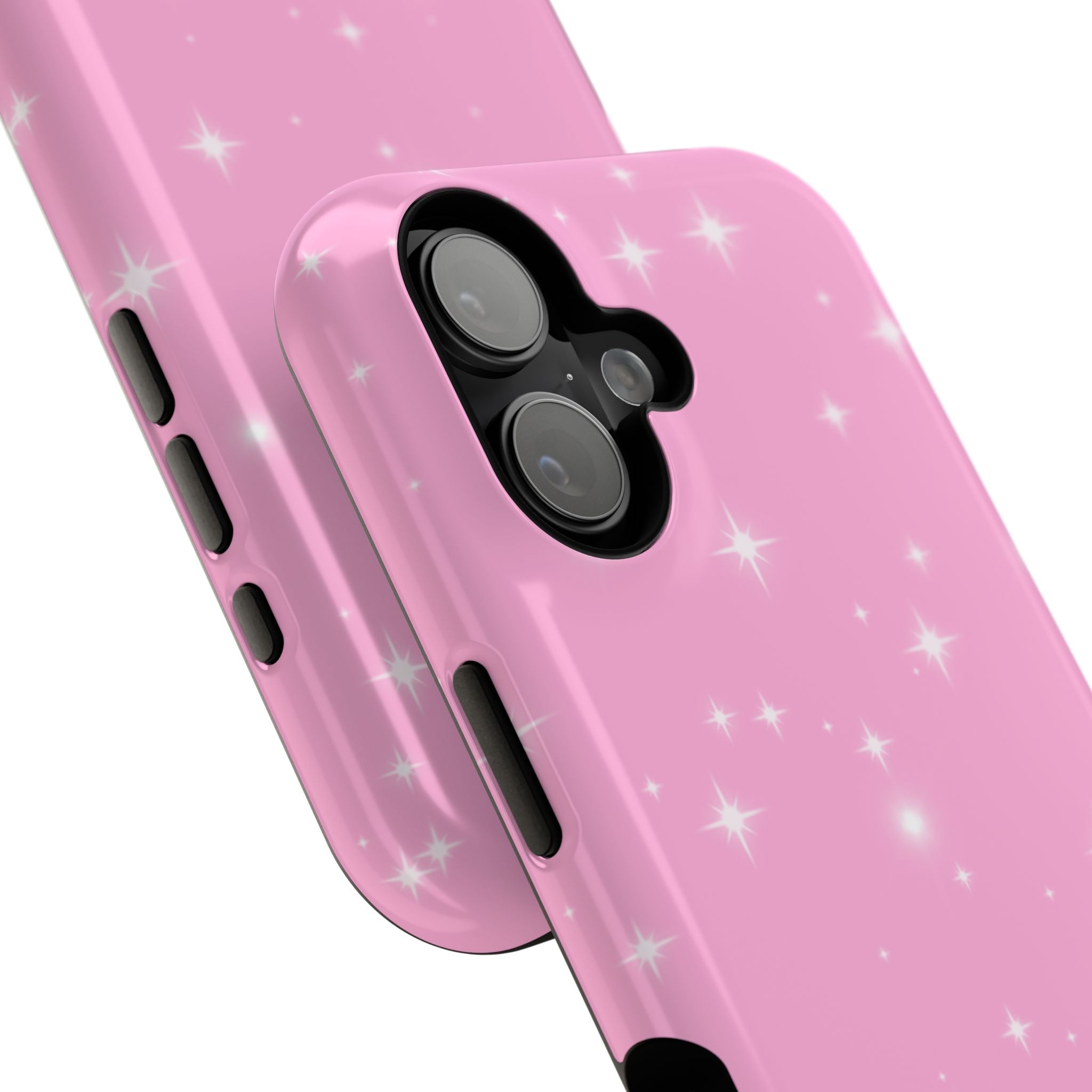 Sparkling Pink Impact-Resistant MagSafe Phone Case
