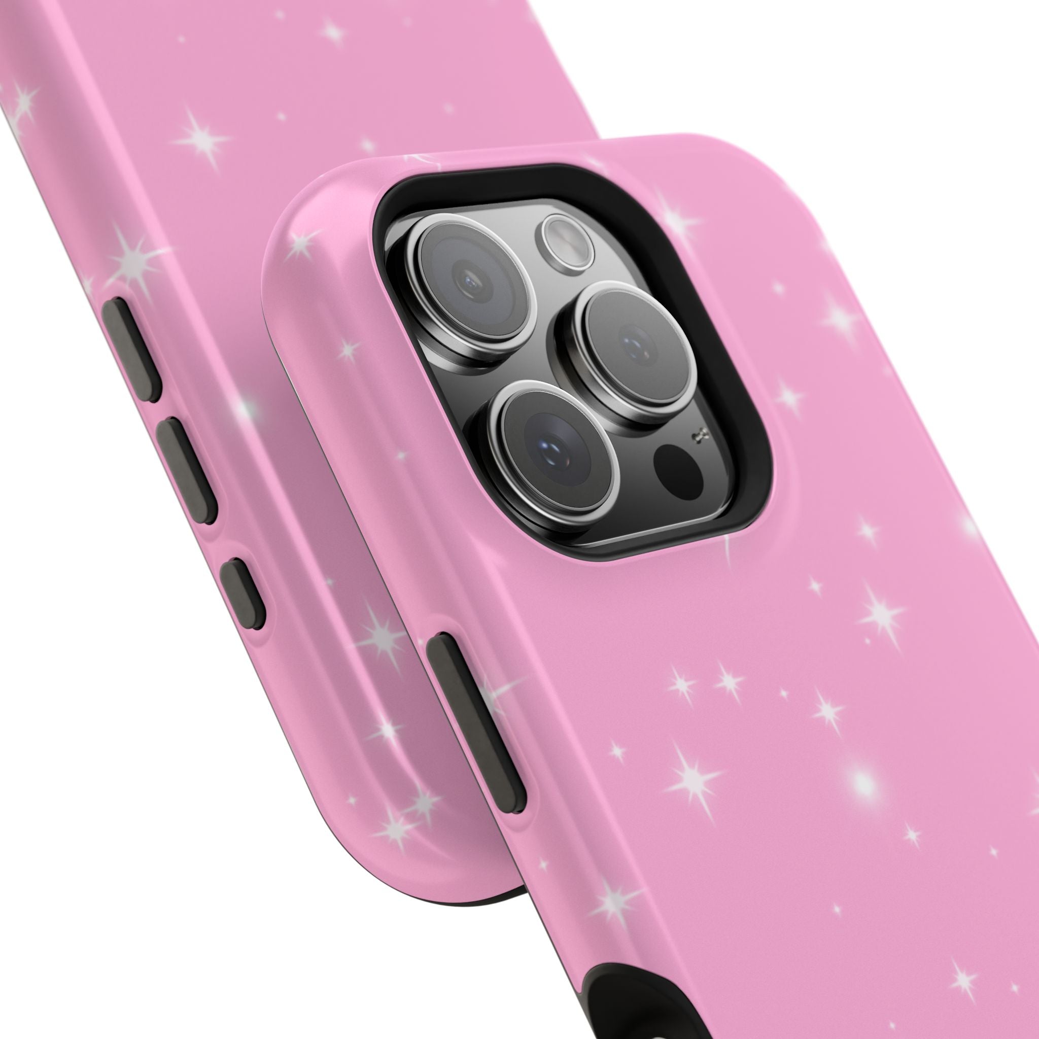 Sparkling Pink Impact-Resistant MagSafe Phone Case
